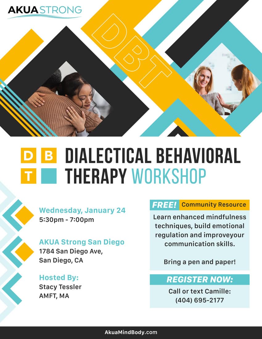DBT (Dialectical Behavioral Therapy) WORKSHOP!