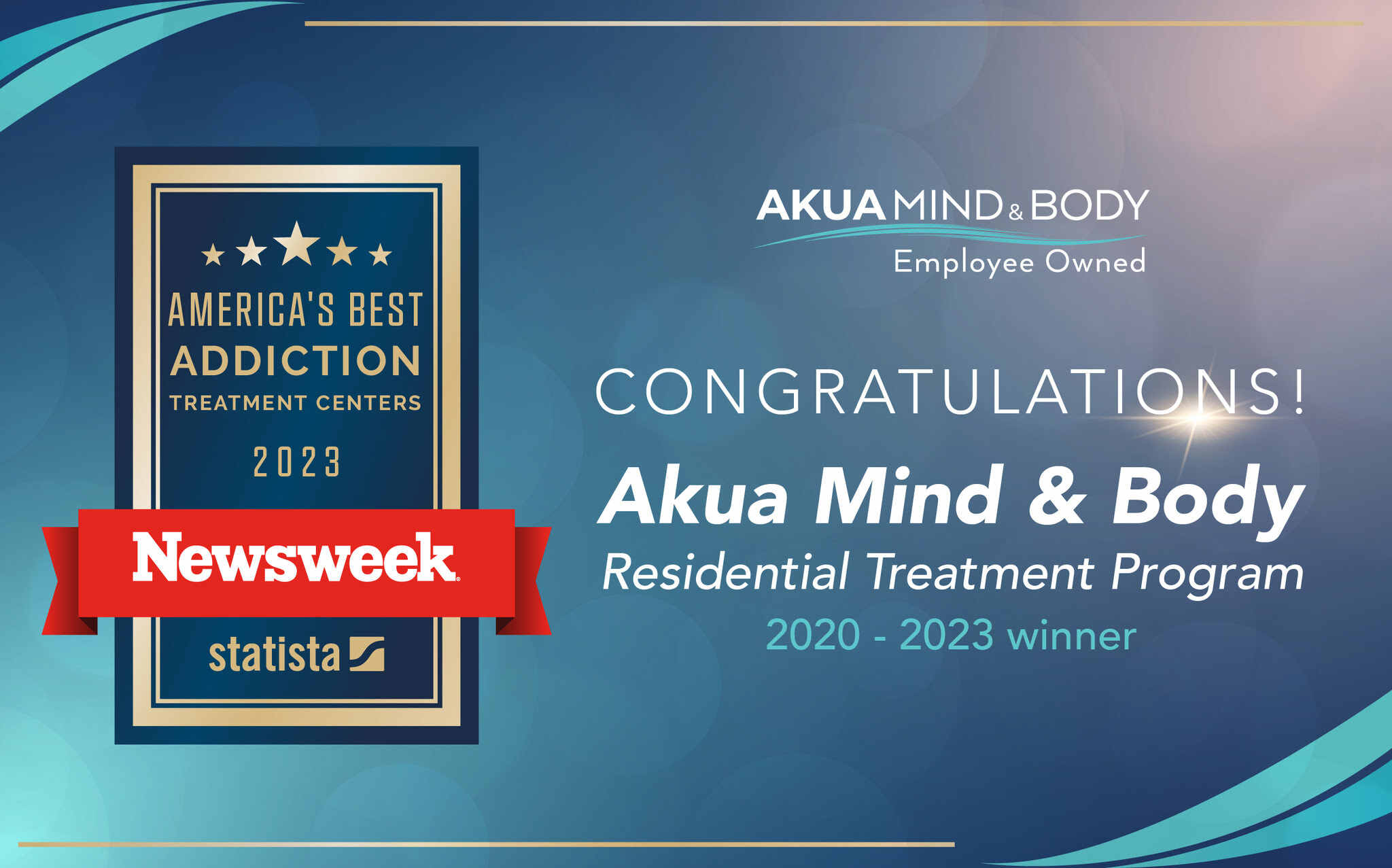 Newsweek Ranks Akua Mind and Body as one of the Best Addiction Treatment Centers in California for Fourth Consecutive Year