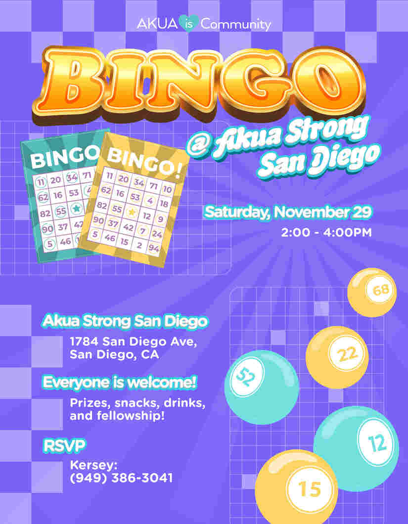 Bingo @ Akua Strong San Diego